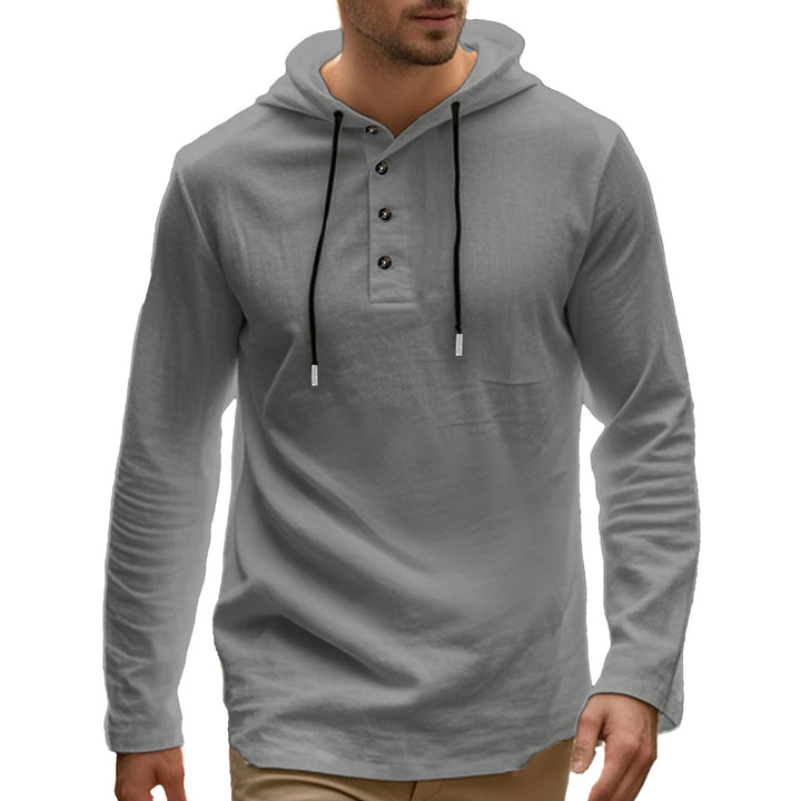 Herren Sport Hoodie mit Knopfleiste und atmungsaktiven Eigenschaften Echoarchiv