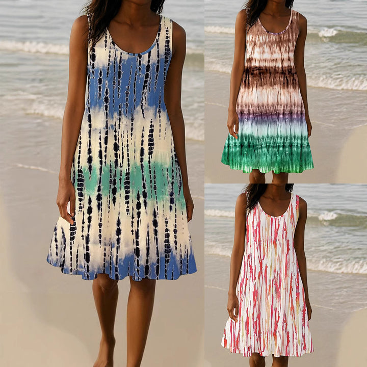 Damen Sommerliches A-Linien Kleid mit einzigartigem Ombre-Design Echo Archiv