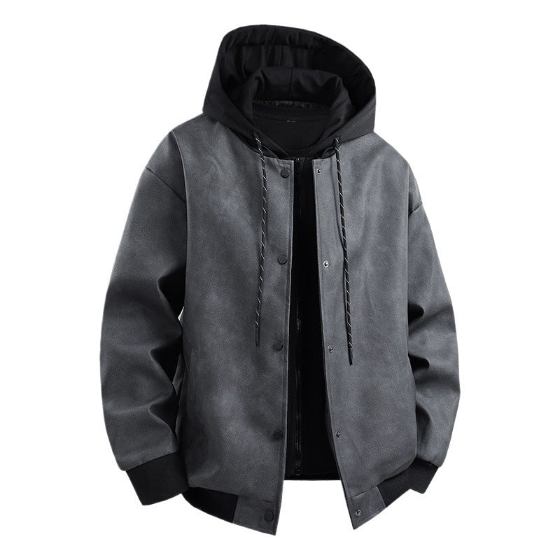 Herren modische Übergangsjacke mit abnehmbarer Kapuze und sportlichen Akzenten Echoarchiv