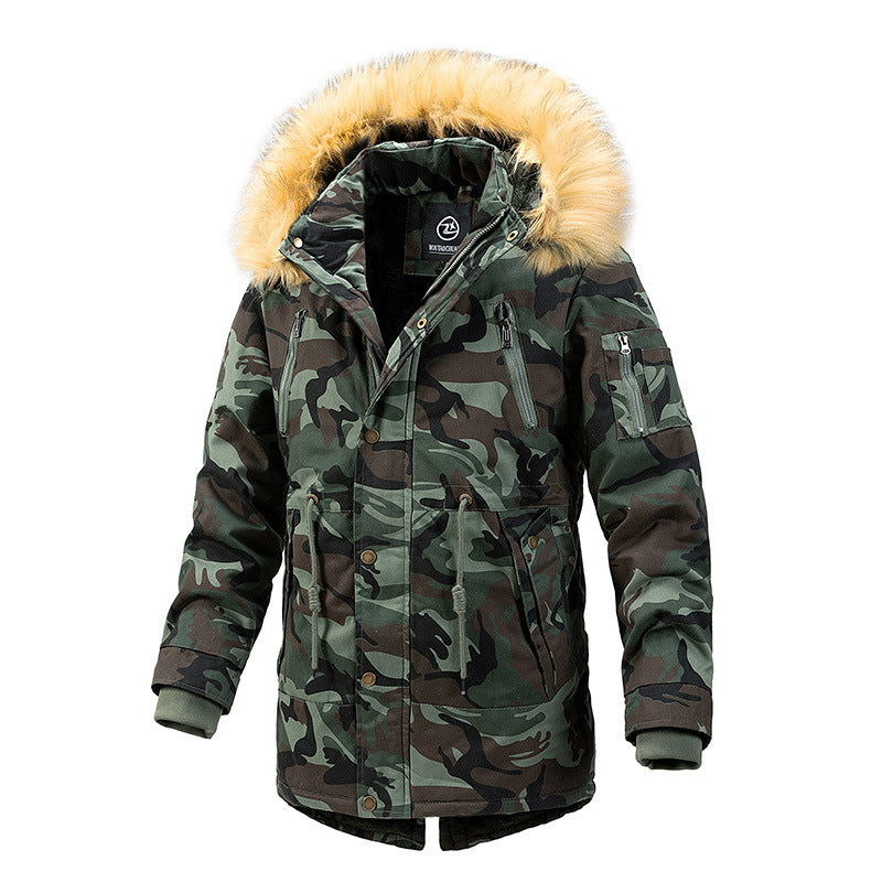 Herren warme Camouflage Parka mit abnehmbarer Kapuze Echoarchiv
