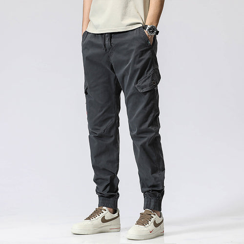 Herren Military-Influenced Cargo-Jogger mit elastischem Komfortbund und Kontrast-Zipper Echo Archiv