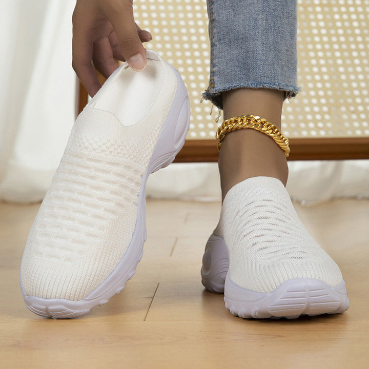 Damen Atmungsaktive Strick-Slipper-Sneaker mit stoßdämpfender Leichtsohle Echoarchiv