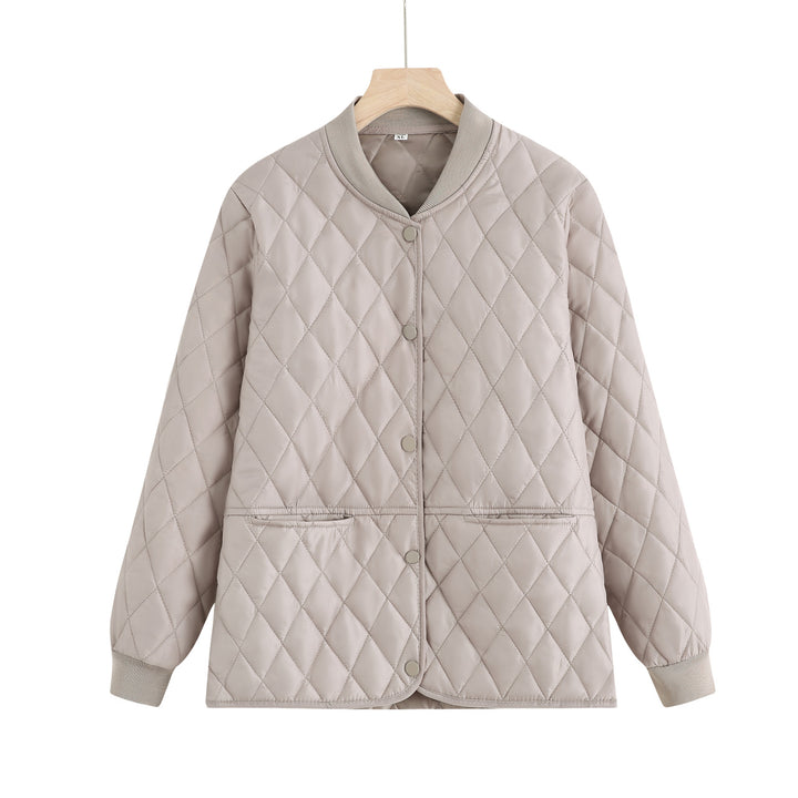 Damen nan gesteppte Übergangsjacke mit Rautensteppung und Rippenkragen Echo Archiv