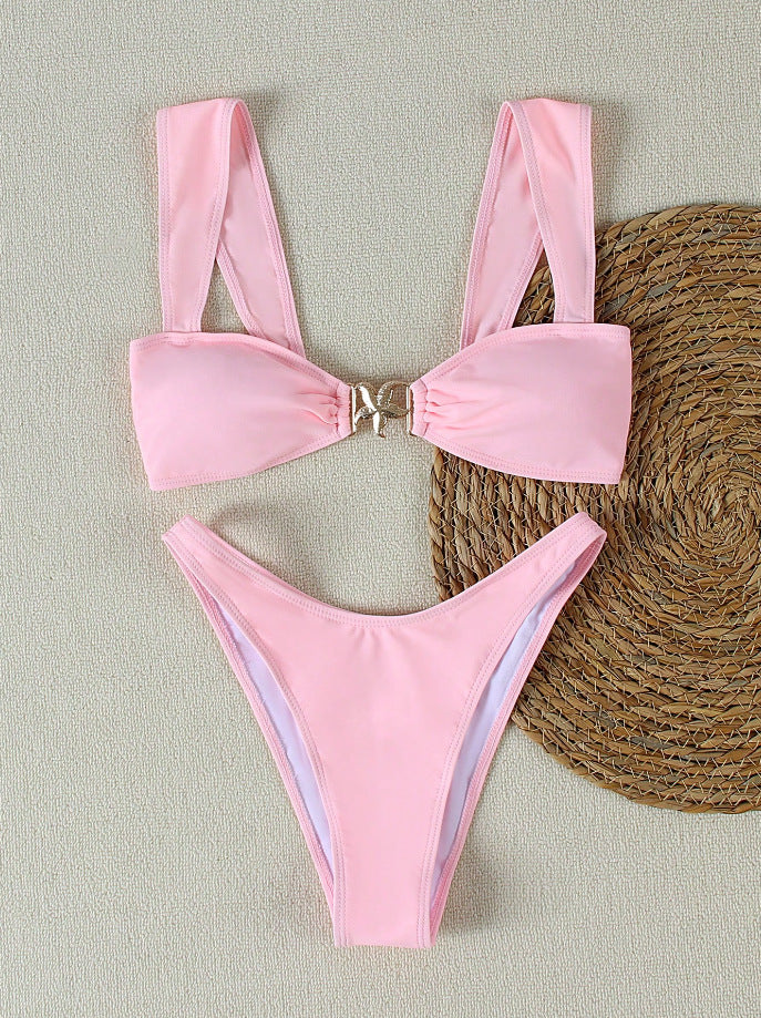 Damen Bikini-Set mit elegantem Knoten-Detail und hochwertigem Bindemuster Echo Archiv