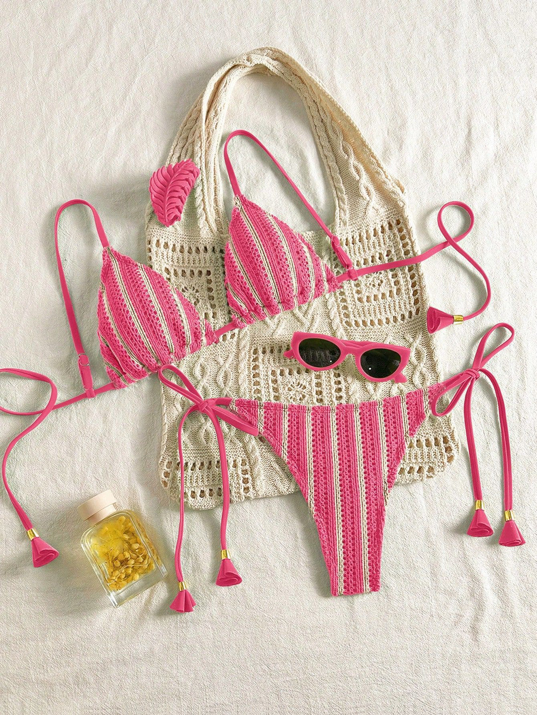 Damen Strappy Bikiniset mit verstellbaren Trägern Echo Archiv