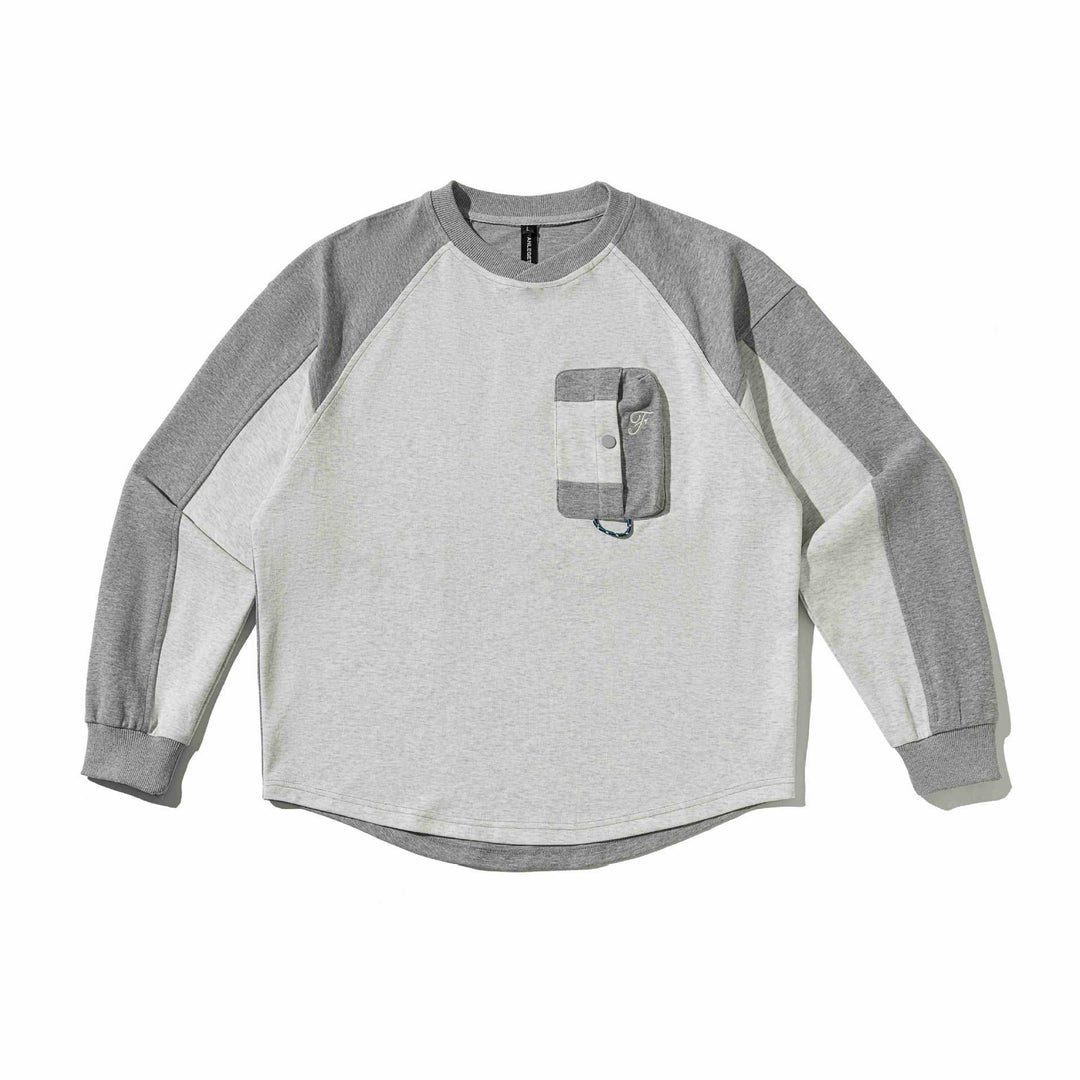 Unisex Raglan‑Sweatshirt mit halbrundem Saum und aufgesetzter Brusttasche Echoarchiv