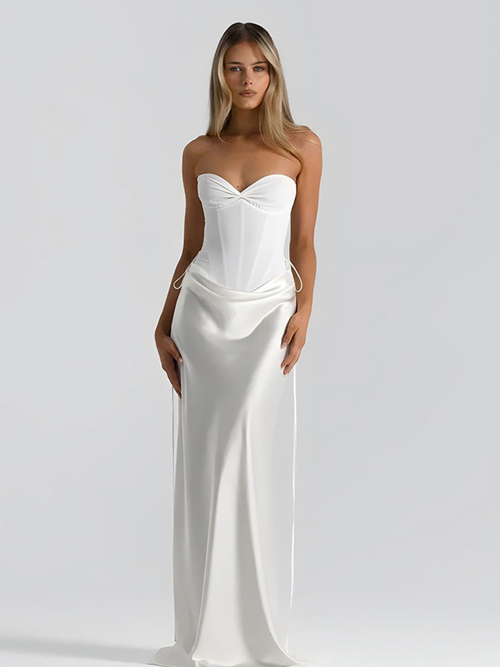 Damen Maxikleid mit elegantem Schnitt und raffinierten Drapierungen Echo Archiv