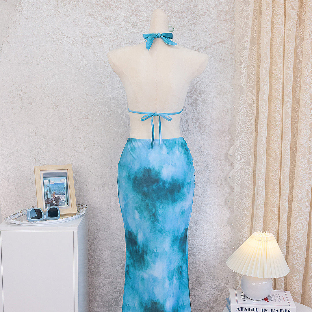 Damen Elegantes Strandkleid mit tiefem Rückenausschnitt Echo Archiv