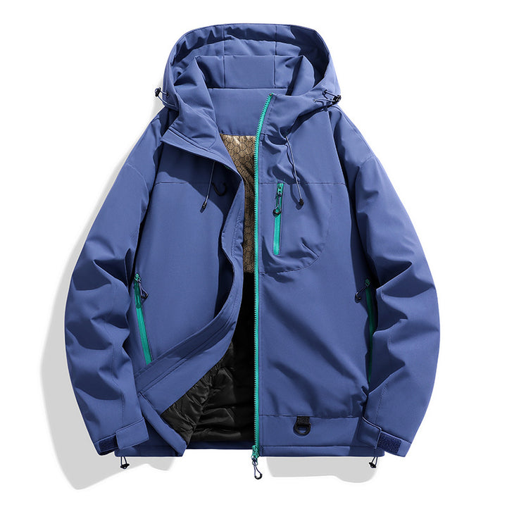 Herren Nano-Technik Kapuzenparka mit winddichter Membran, isolierter Innenauskleidung und multifunktionalen Taschen – Taviero