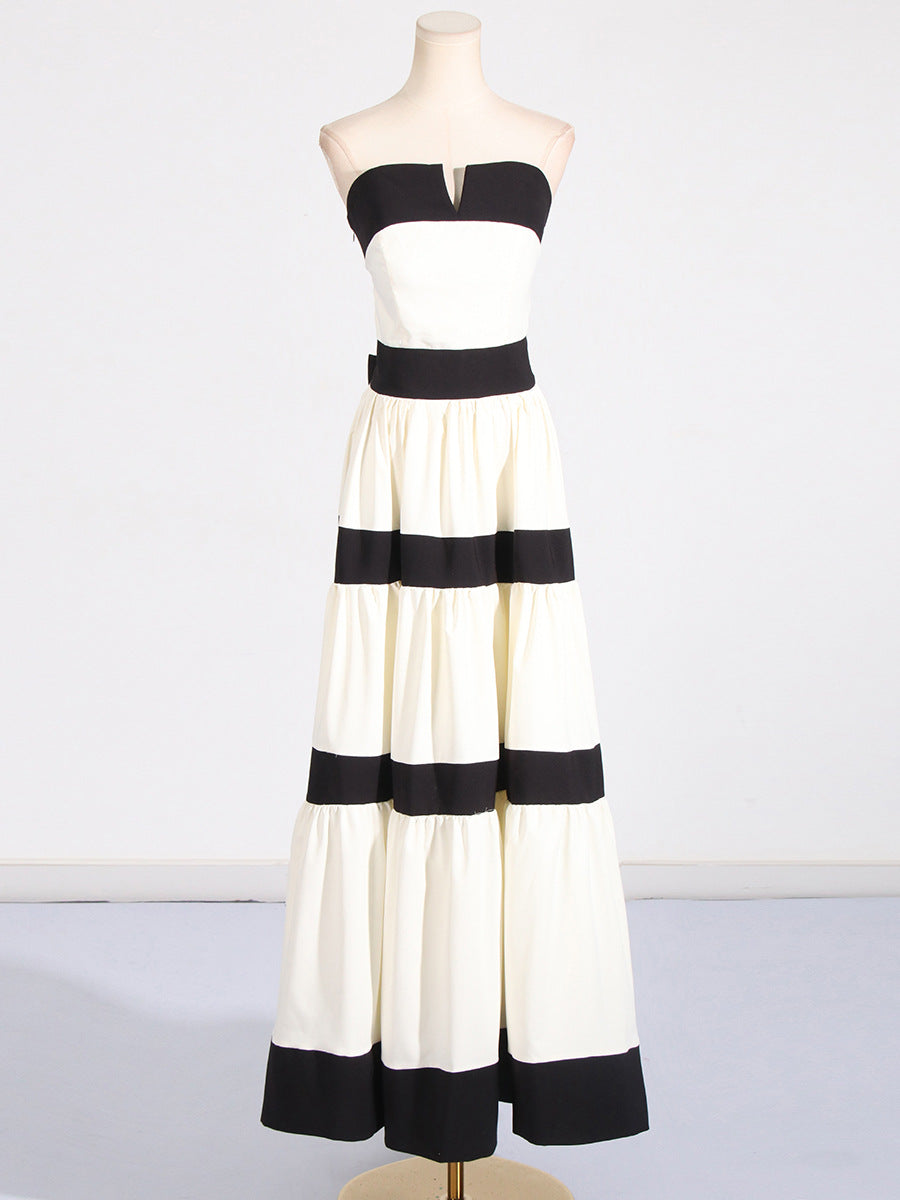Damen Maxikleid mit schulterfreiem Design und weitem Rock Echo Archiv