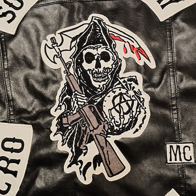 Herren Motorrad-Lederweste mit praktischen Taschen und modernem Design Echoarchiv