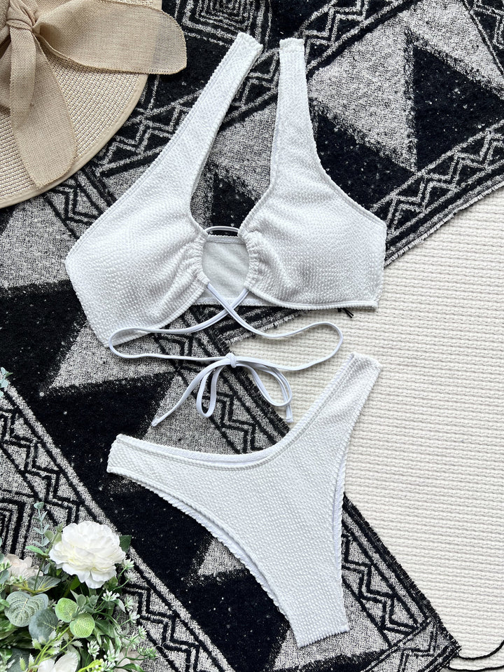 Damen Trendiger Monokini mit asymmetrischem Schnitt und raffiniertem Ringdetail Echo Archiv
