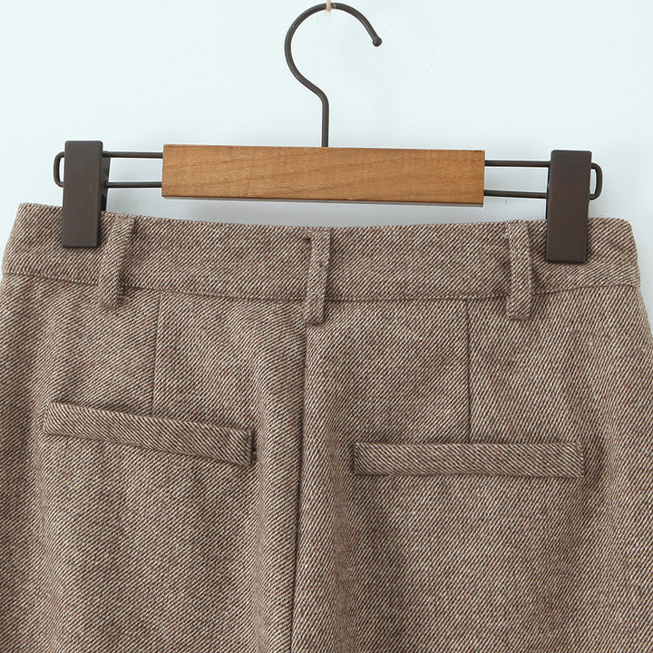 Damen lässige weit geschnittene Stoffhose mit hohem Bund Echo Archiv