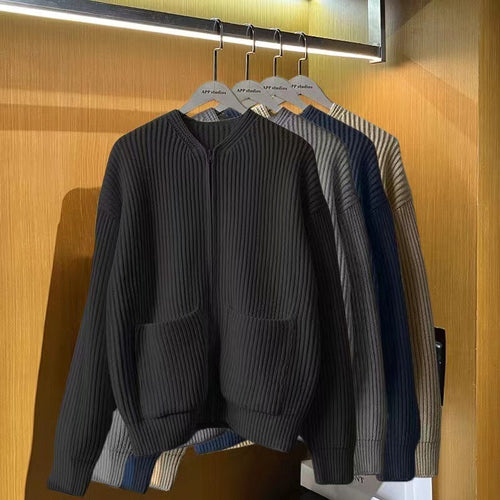 Damen Modische Strickjacke mit Reißverschluss Echo Archiv