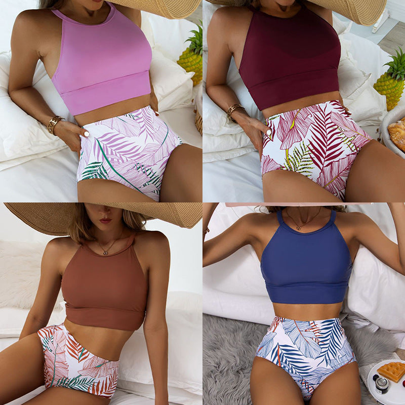 Damen Bikini-Set mit hoch geschnittenem Höschen und sportlichem Oberteil Echo Archiv