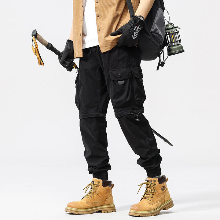 Herren Cargo-Jogginghose im Utility-Stil mit Elastikbund, Kordelzug und Multifachtaschen Echo Archiv
