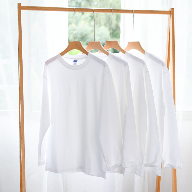 Unisex Langärmliges Premium-Basics-Langarmshirt aus Baumwollmix mit Rundhalsausschnitt Echoarchiv