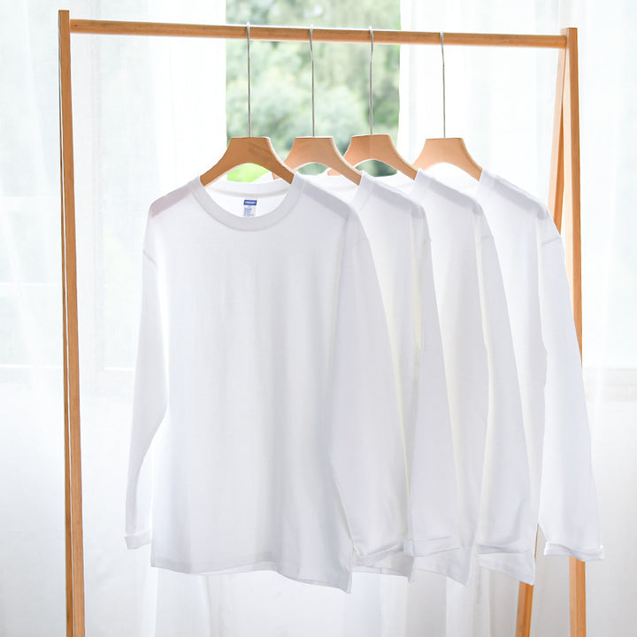 Unisex Langärmliges Premium-Basics-Langarmshirt aus Baumwollmix mit Rundhalsausschnitt Echoarchiv