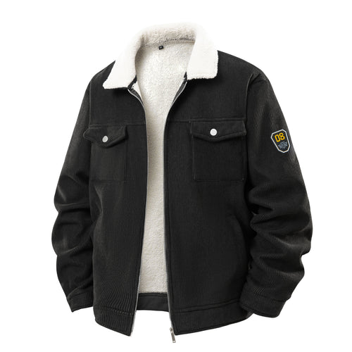 Herren Robuste Cordjacke mit warmem Fleece-Innenfutter Echoarchiv
