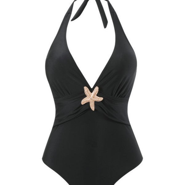 Damen Halterneck Bademode mit transparentem Pareo Echo Archiv