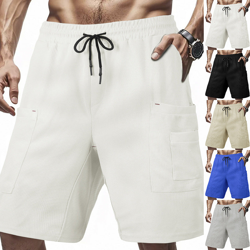 Herren praktische Cargo-Shorts mit seitlichen Taschen und verstellbarem Kordelzug Echoarchiv