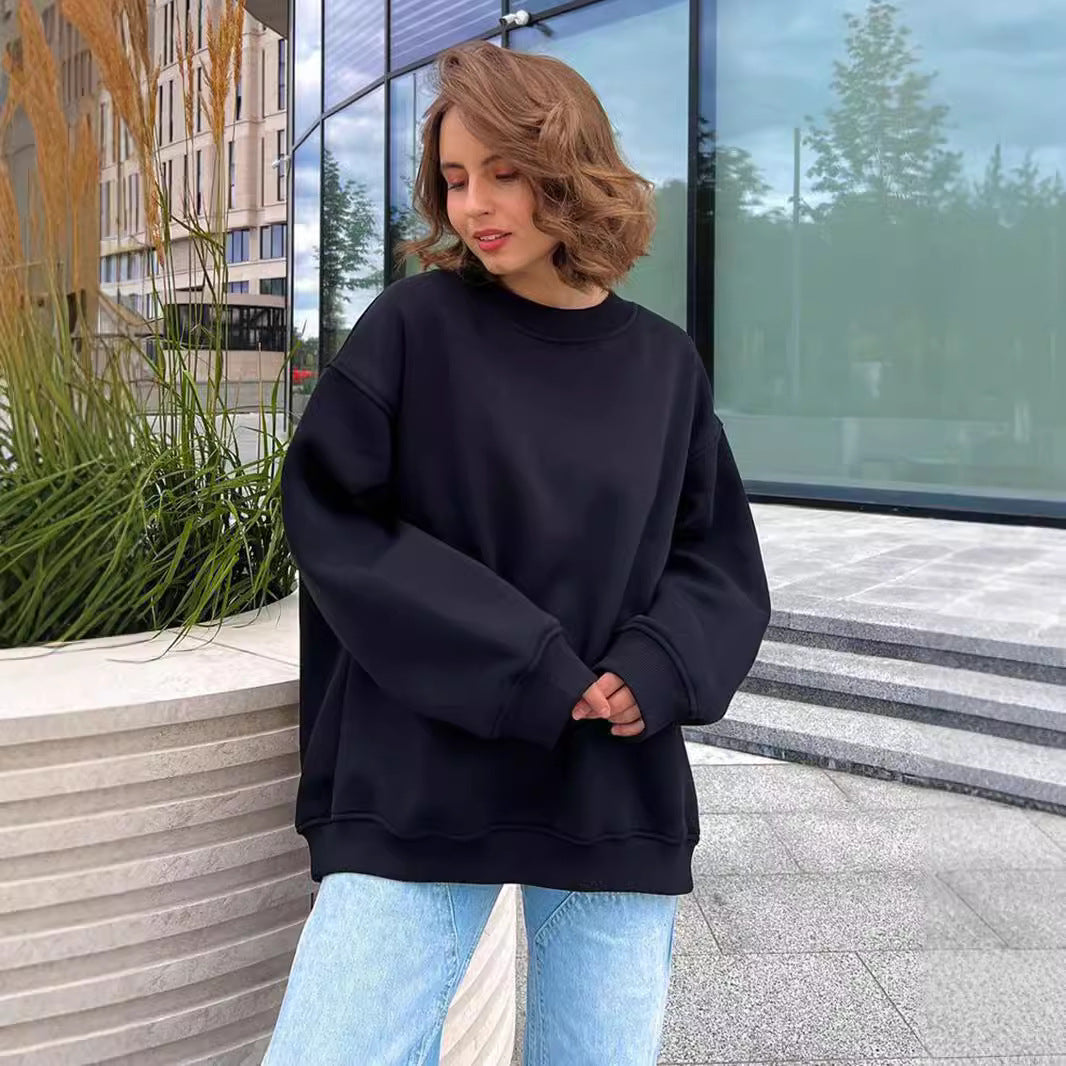Damen Oversized SwEchoarchivtshirt im lässigen Stil mit übergroßen Ärmeln und elastischen Bündchen Echoarchiv
