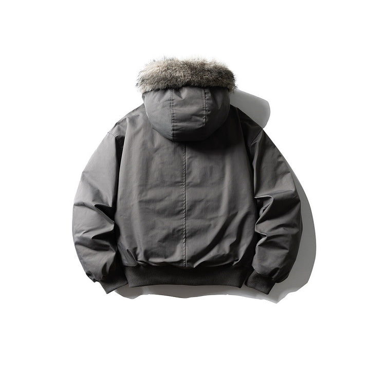 Herren Gefütterte Winterbomberjacke mit Kapuze und Kunstfellbesatz Echo Archiv