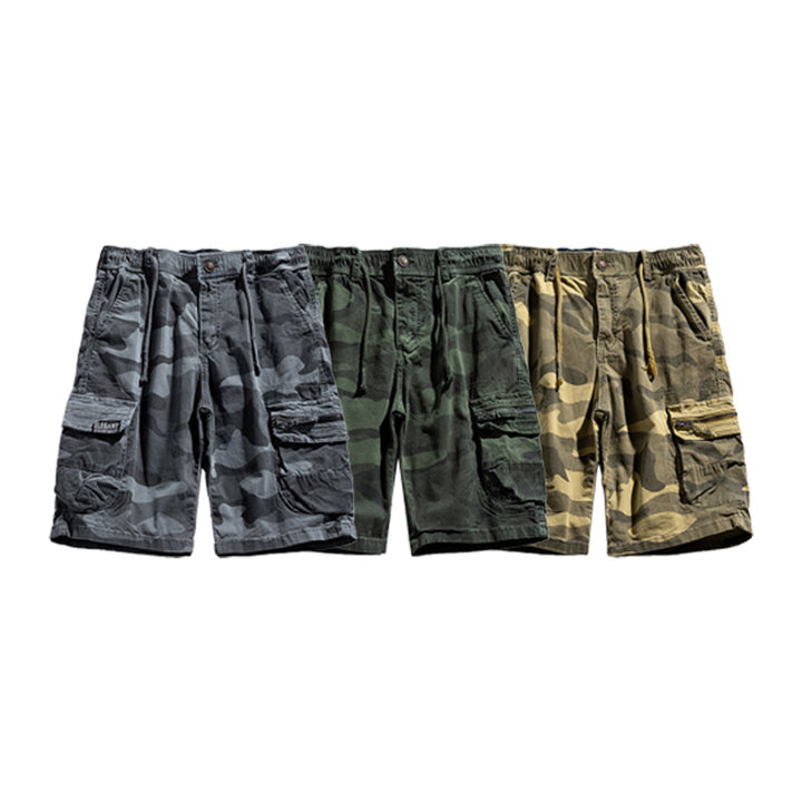 Herren Camouflage-Cargo-Shorts mit elastischem Tunnelzugbund und Multifachtaschen Echo Archiv