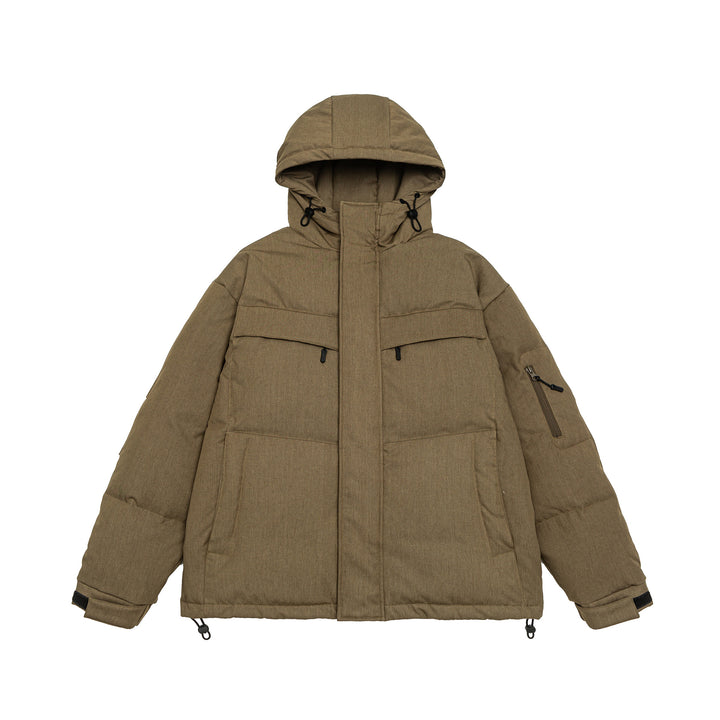 Herren Wattierte Winterparka mit Kapuze und Multitaschen Echoarchiv