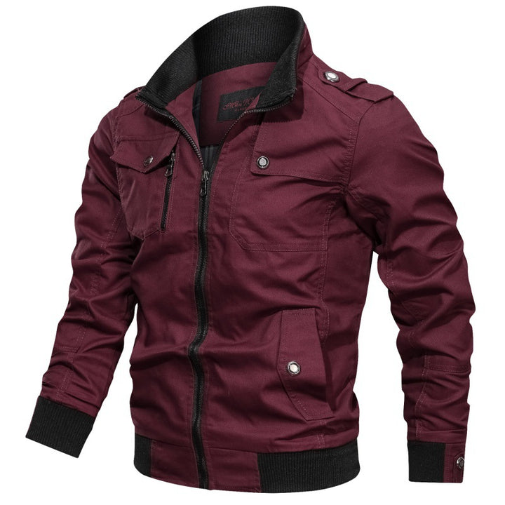 Herren nan robuste Field-Bomberjacke mit Reißverschluss, Schulterklappen und mehreren funktionalen Taschen Echo Archiv