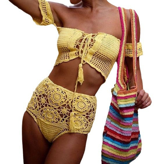 Damen Häkel-Bikini-Set mit dekorativen Fransen und trendigem Oberteil Echo Archiv