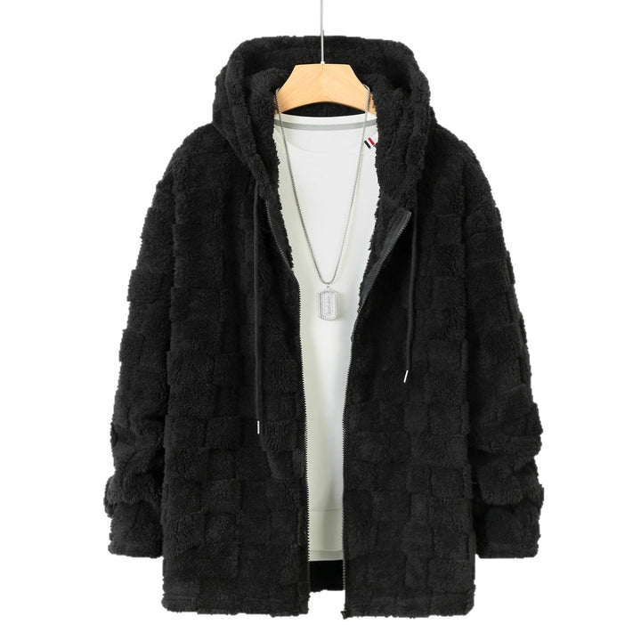 Herren Fleecejacke mit strukturiertem Design und praktischem Reißverschluss Echoarchiv