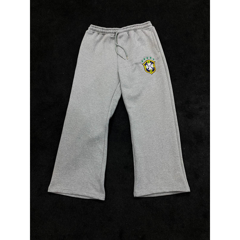 Damen nan weite Jogginghose mit elastischem Bund, Tunnelzug und gesticktem Emblem Echo Archiv