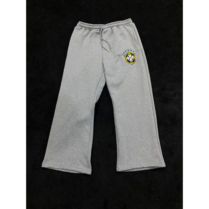 Damen nan weite Jogginghose mit elastischem Bund, Tunnelzug und gesticktem Emblem Echo Archiv