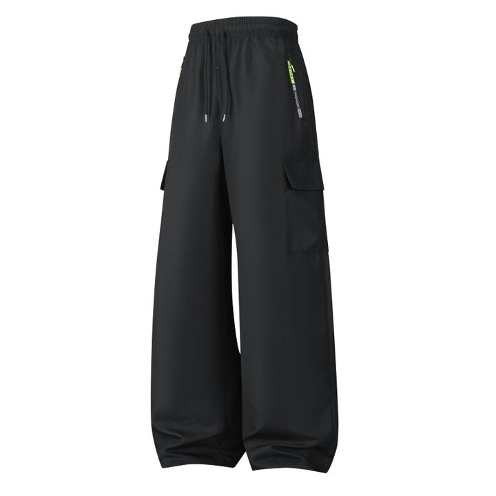 Herren Weite Utility-Cargo-Shorts mit elastischem Bund, Kordelzug & Reißverschlusstaschen Echo Archiv