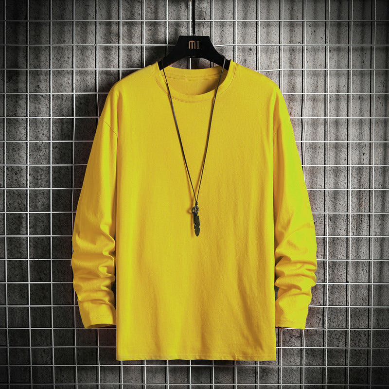 Herren nan lässiges Baumwoll-Basic-Langarmshirt mit Rundhals, Relaxed Fit und verstärkter Saumverarbeitung Echo Archiv