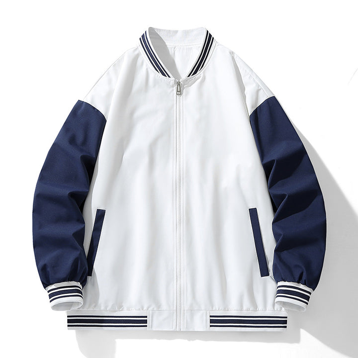 Herren sportliche Bomberjacke mit kontrastierenden Ärmeln Echoarchiv