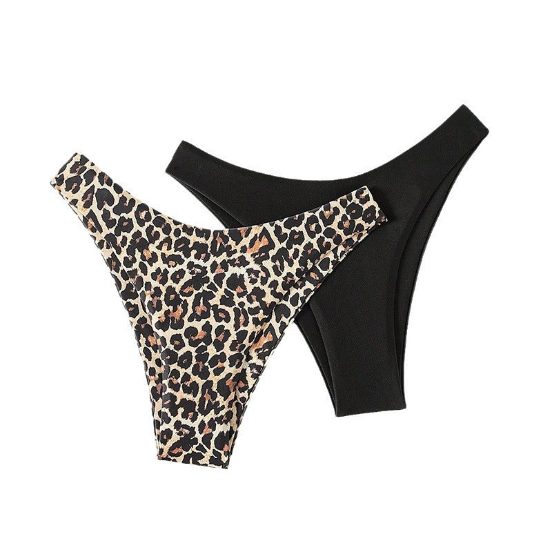 Damen Hoch tailliertes Bikini-Höschen mit animalischem Muster und eleganter Passform Echo Archiv