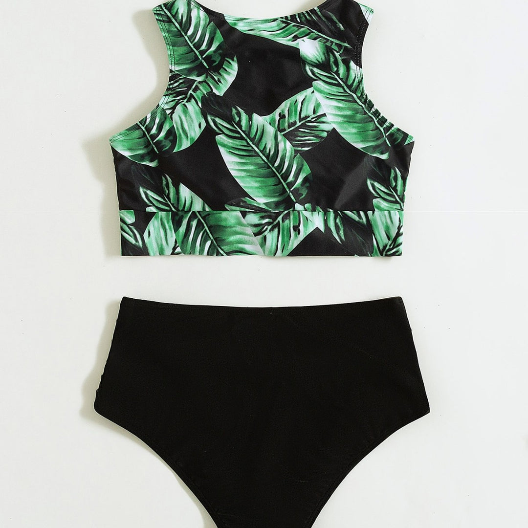 Damen Hochgeschnittener Bikini mit knotenförmigem Oberteil Echo Archiv
