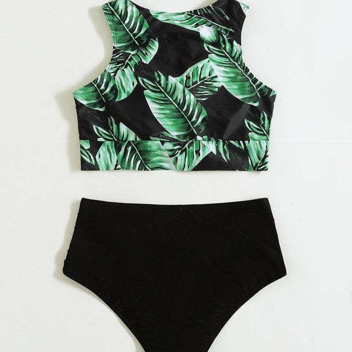Damen Hochgeschnittener Bikini mit knotenförmigem Oberteil Echo Archiv