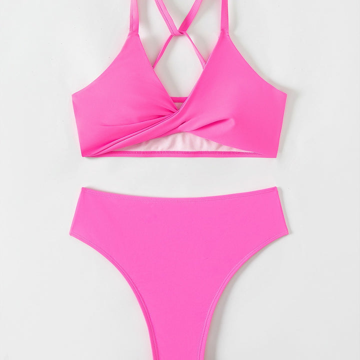 Damen Bikini-Set mit stylischem Sportoberteil und hochgeschnittenem Slip Echo Archiv