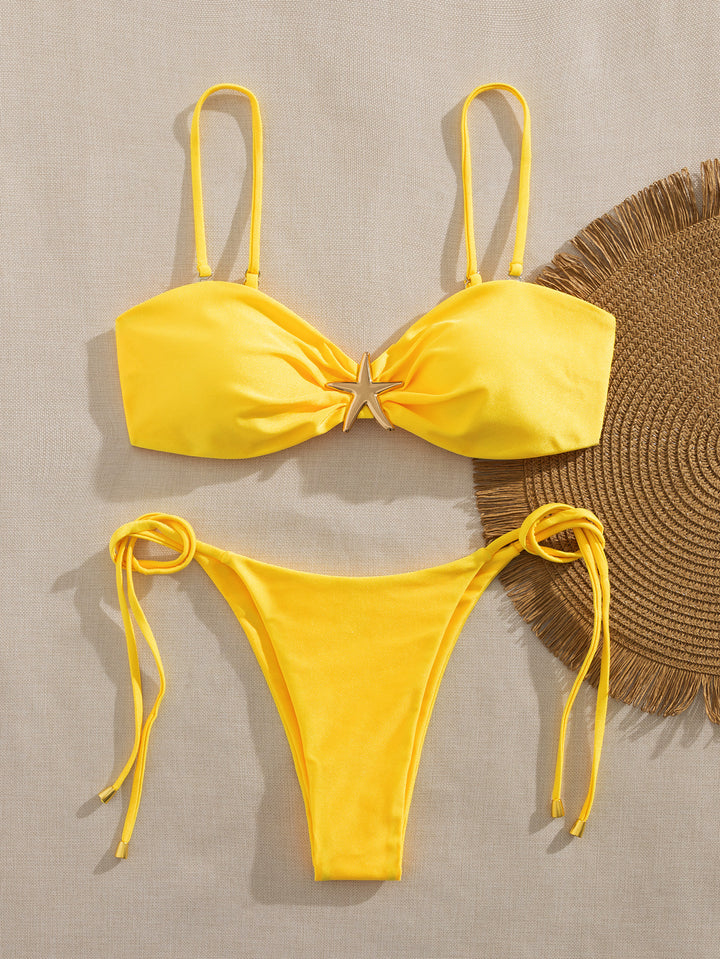 Damen Bikini mit gepolstertem Oberteil und verstellbaren Seitenschnürungen Echo Archiv