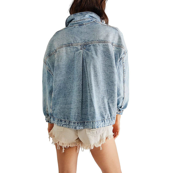 Damen lässige Oversized Denim-Jacke Echoarchiv