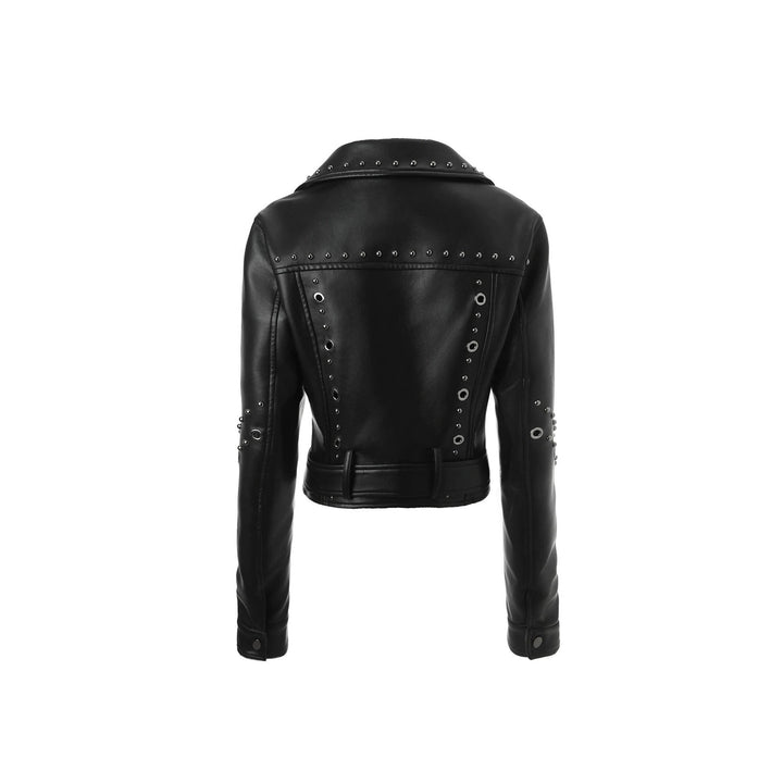 Damen Modische Bikerjacke mit Nieten Echo Archiv