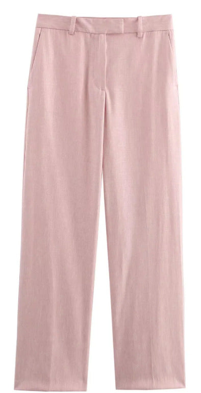 Damen Zweiteiliges Set mit lockerem Hemd und gerade geschnittener Highwaist‑Hose Echo Archiv
