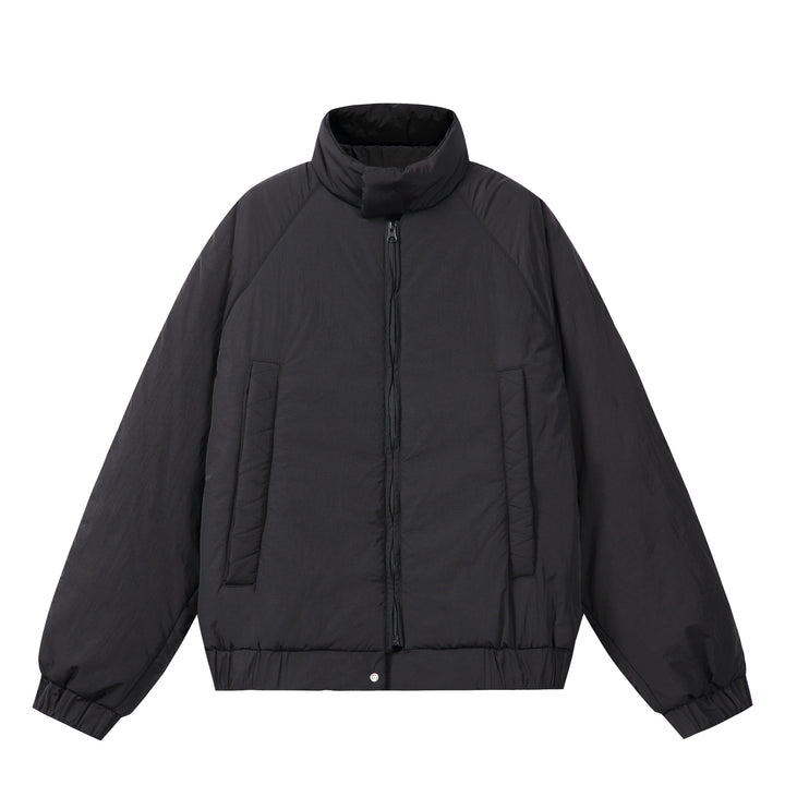Unisex Boxy-wattierte Kurzjacke mit voluminösem Funnelkragen Echoarchiv