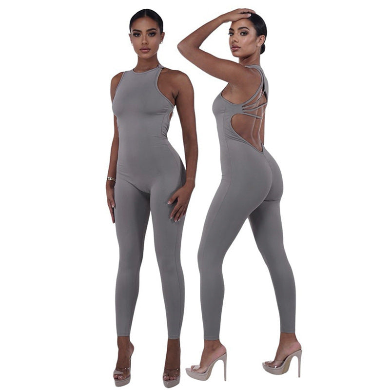Damen Sportlicher Langoverall mit innovativem Cut-Out Echo Archiv
