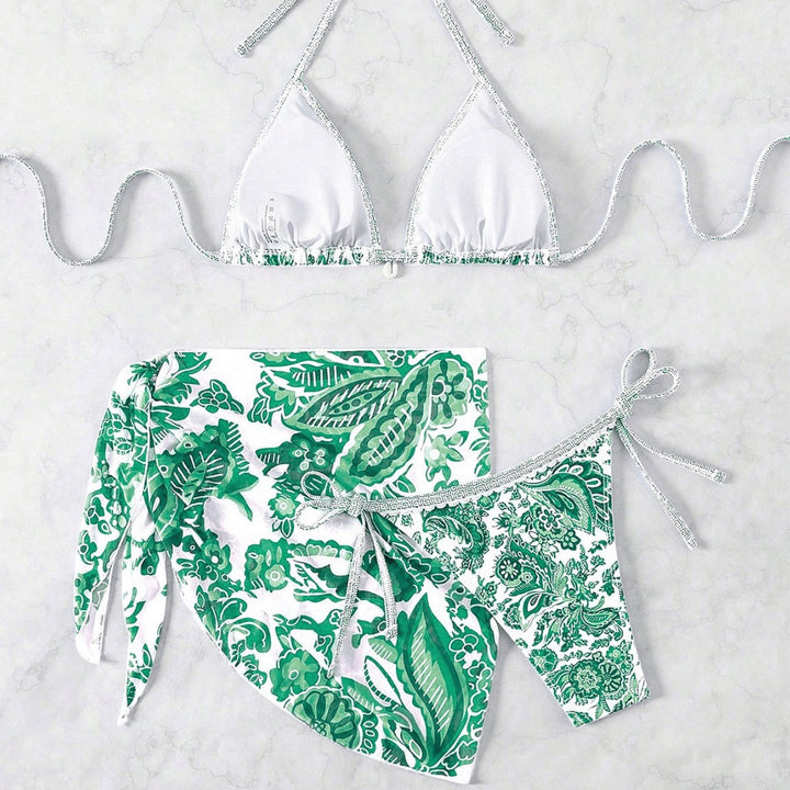 Damen Triangel-Bikini-Set mit voluminösen Rüschen Echo Archiv