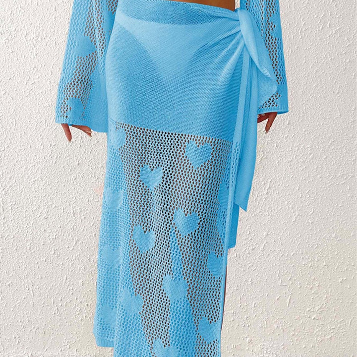 Damen transparenter Häkel-Strandsarong Echo Archiv