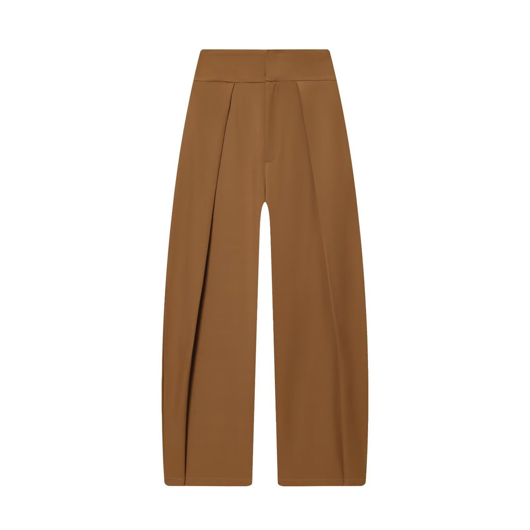 Damen Weite Highwaist-Hose mit Frontfalten und fließender Palazzo-Silhouette Echo Archiv